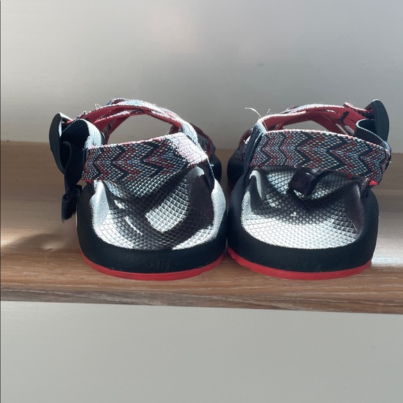 Chaco Black and Orange and Blue Strappy Sandals - Picture 8 of 8